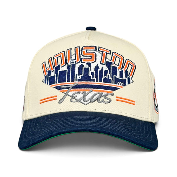 Houston Snapback - The Altuve: Retro-style cap featuring HOUSTON Astros with skyline motif, ideal for supporting the Astros at Daikin Park.