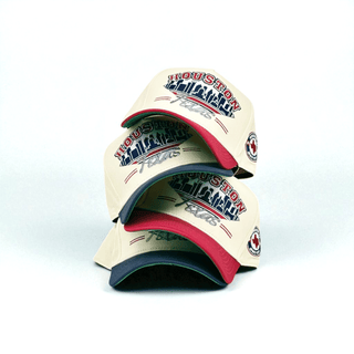 Houston Snapback - The Texan (Cream/Red) - Shells Vintage Hat Co.