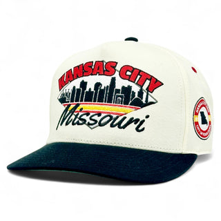 Kansas City Snapback - The Arrowhead (Cream/Black) - Shells Vintage Hat Co.