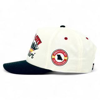 Kansas City Snapback - The Arrowhead (Cream/Black) - Shells Vintage Hat Co.