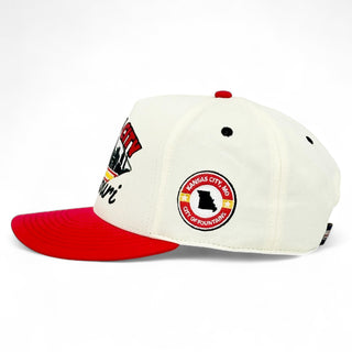 Kansas City Snapback - The Arrowhead (Cream/Red) - Shells Vintage Hat Co.