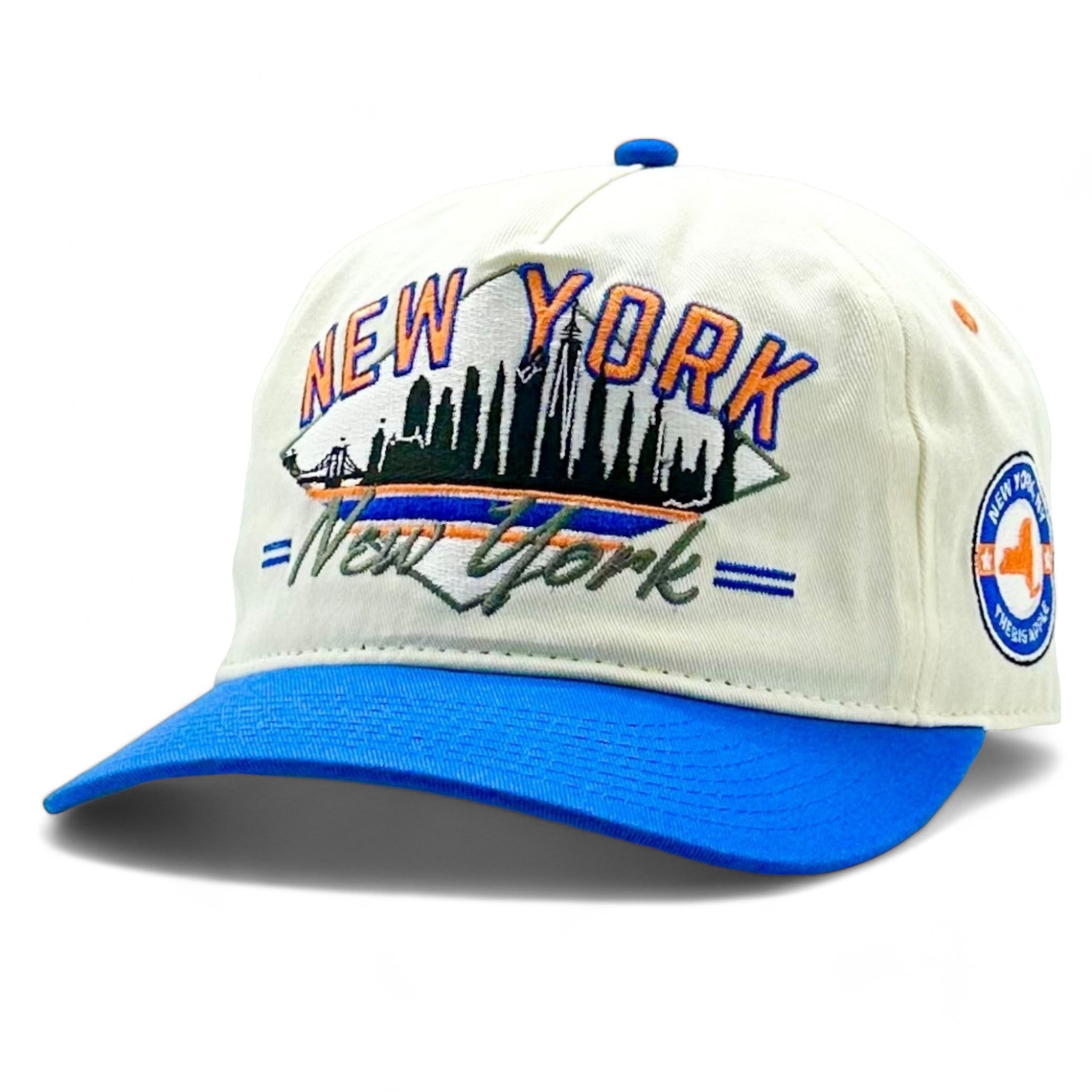 90s Style New York Hat | Mets and Islanders Colors – Shells Vintage Hat Co.