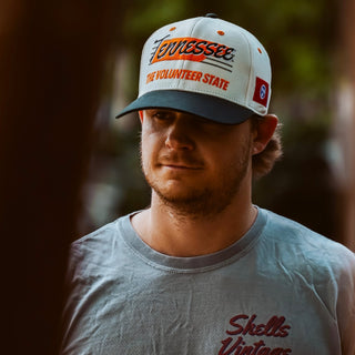 Tennessee Snapback - The Neyland (Cream/Black) - Shells Vintage Hat Co.