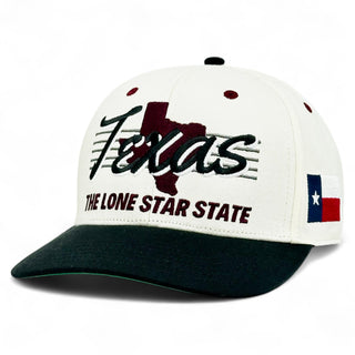 Texas Snapback - The Manziel (Cream/Black) - Shells Vintage Hat Co.