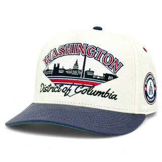 Washington D.C. Snapback - The Ovechkin (Cream/Navy) - Shells Vintage Hat Co.