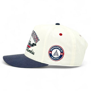 Washington D.C. Snapback - The Ovechkin (Cream/Navy) - Shells Vintage Hat Co.