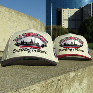 Washington D.C. Snapback - The Ovechkin (Cream/Red) - Shells Vintage Hat Co.