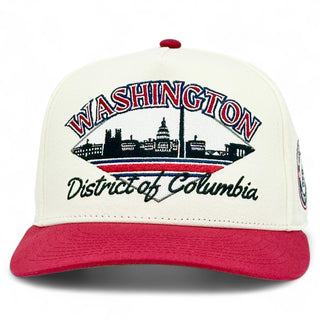 Washington D.C. Snapback - The Ovechkin (Cream/Red) - Shells Vintage Hat Co.
