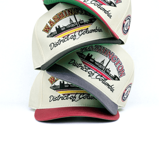 Washington D.C. Snapback - The Riggins (Cream/Crimson) - Shells Vintage Hat Co.