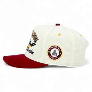 Washington D.C. Snapback - The Riggins (Cream/Crimson) - Shells Vintage Hat Co.