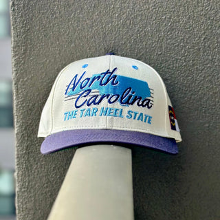 North Carolina Snapback - The Tar Heel (Cream/Navy) - Shells Vintage Hat Co.