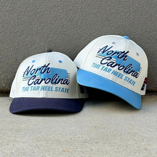 North Carolina Snapback - The Tar Heel (Cream/Navy) - Shells Vintage Hat Co.