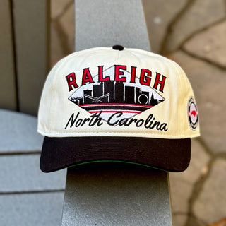 Raleigh Snapback - The Oak (Cream/Black) - Shells Vintage Hat Co.