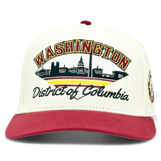 Washington D.C. Snapback - The Riggins (Cream/Crimson)