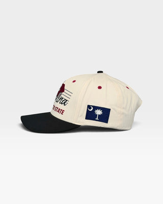 South Carolina Snapback - The Willy B (Cream/Black)