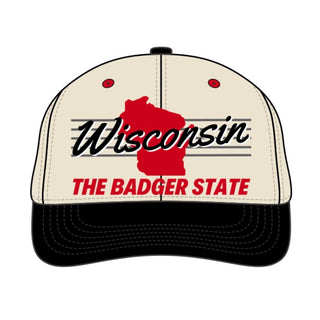 Wisconsin Snapback - The Watt (Cream/Black)