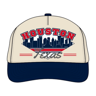 Houston Snapback - The Texan (Cream/Navy)