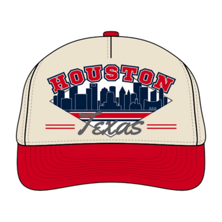 Houston Snapback - The Texan (Cream/Red)