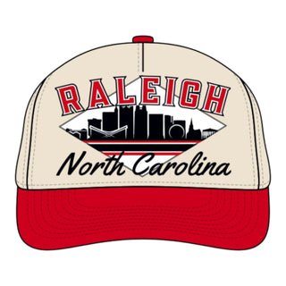 Raleigh Snapback - The Oak (Cream/Red)