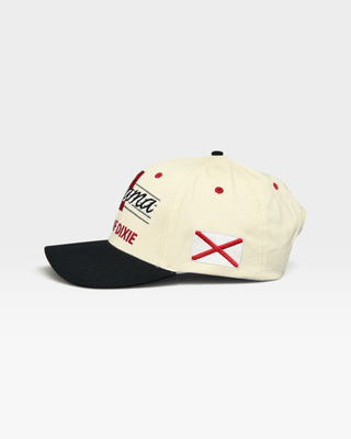 Alabama Snapback - The Bryant-Denny (Cream/Black) - Shells Vintage Hat Co.
