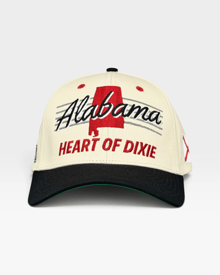 Alabama Snapback - The Bryant-Denny (Cream/Black) - Shells Vintage Hat Co.