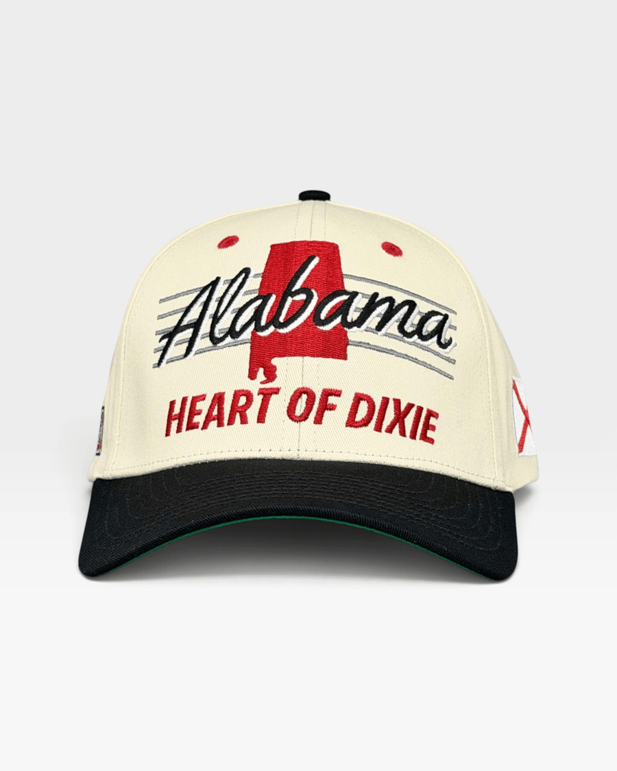 Alabama Snapback - The Bryant-Denny (Cream/Black) - Shells Vintage Hat Co.