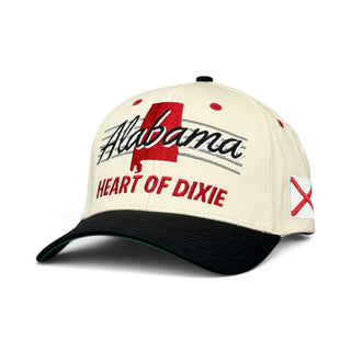 Alabama Snapback - The Bryant-Denny (Cream/Black) - Shells Vintage Hat Co.