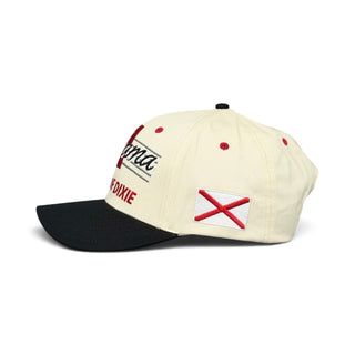 Alabama Snapback - The Bryant-Denny (Cream/Black) - Shells Vintage Hat Co.