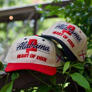 Alabama Snapback - The Bryant - Denny (Cream/Black) - Shells Vintage Hat Co.