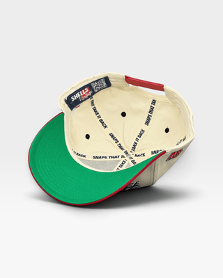 Alabama Snapback - The Bryant-Denny (Cream/Red) - Shells Vintage Hat Co.