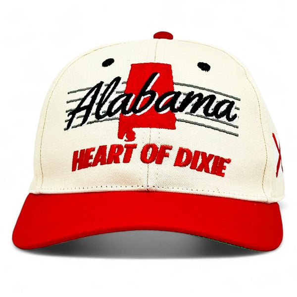 Alabama Snapback - The Bryant - Denny (Cream/Red) - Shells Vintage Hat Co.
