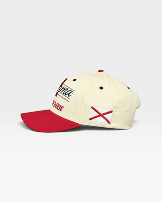 Alabama Snapback - The Bryant-Denny (Cream/Red) - Shells Vintage Hat Co.