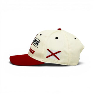 Alabama Snapback - The Bryant-Denny (Cream/Red) - Shells Vintage Hat Co.