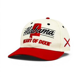 Alabama Snapback - The Bryant-Denny (Cream/Red) - Shells Vintage Hat Co.