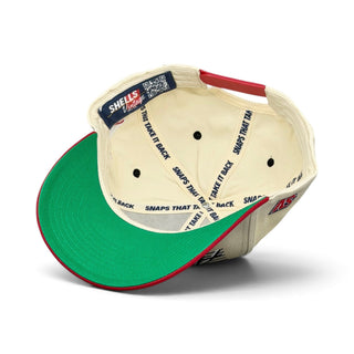 Alabama Snapback - The Bryant-Denny (Cream/Red) - Shells Vintage Hat Co.