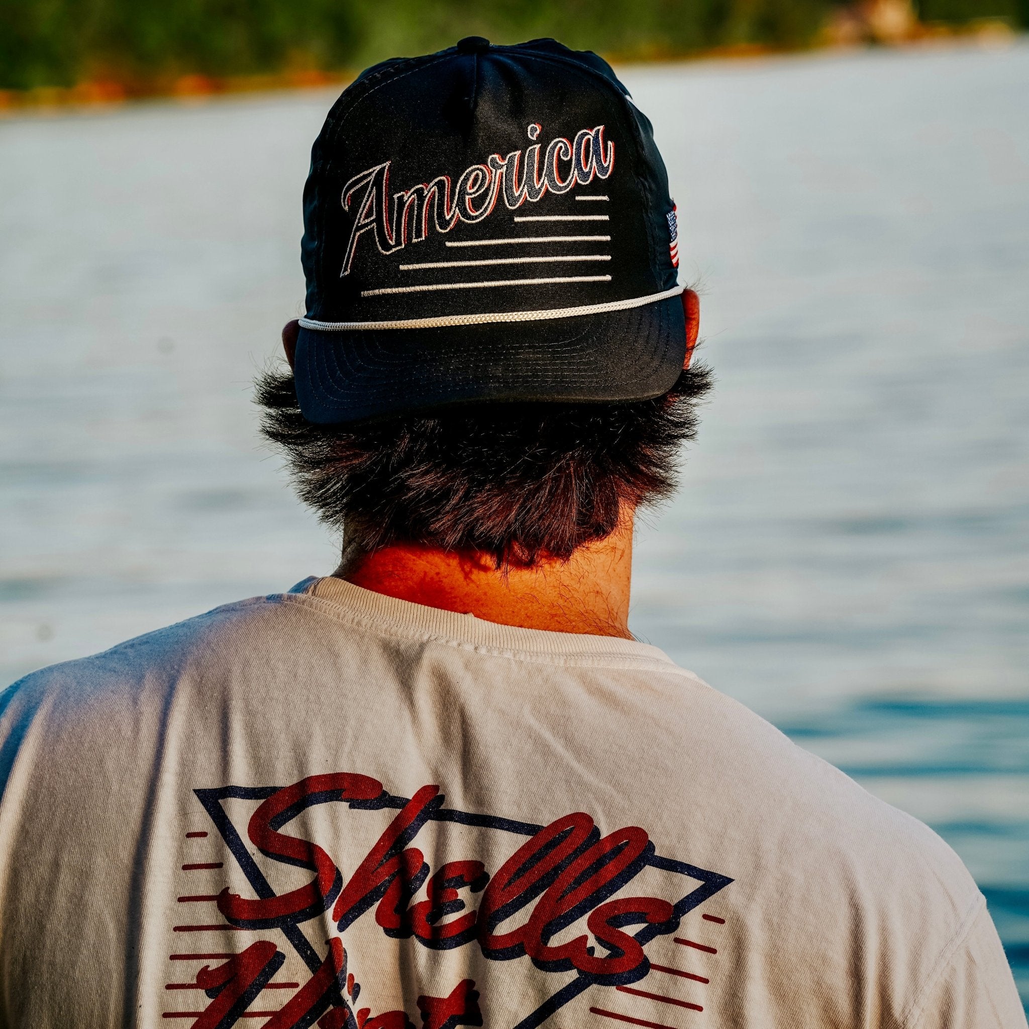 Retro Style America Snapback Hat Vintage Design Golf Material