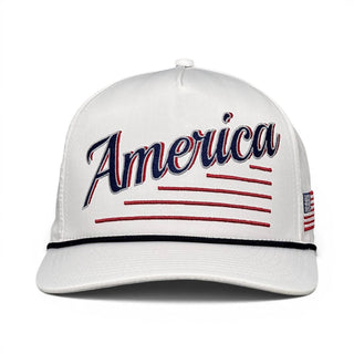 America Snapback - The Uncle Sam (White) - Shells Vintage Hat Co.