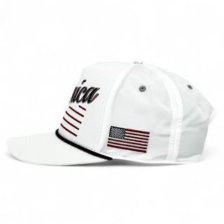 America Snapback - The Uncle Sam (White) - Shells Vintage Hat Co.