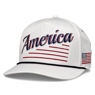 America Snapback - The Uncle Sam (White) - Shells Vintage Hat Co.