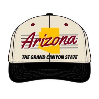 Arizona Snapback - The Sun Devil (Cream/Black) - Shells Vintage Hat Co.