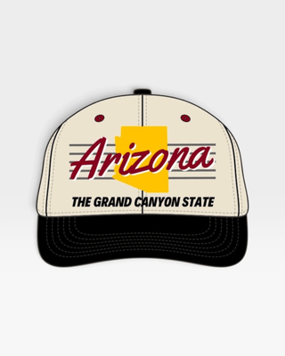 Arizona Snapback - The Sun Devil (Cream/Black) - Shells Vintage Hat Co.