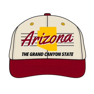 Arizona Snapback - The Sun Devil (Cream/Crimson) - Shells Vintage Hat Co.