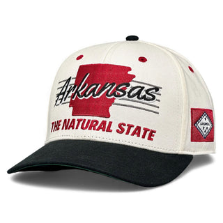 Arkansas Snapback - The Daly (Cream/Black) - Shells Vintage Hat Co.