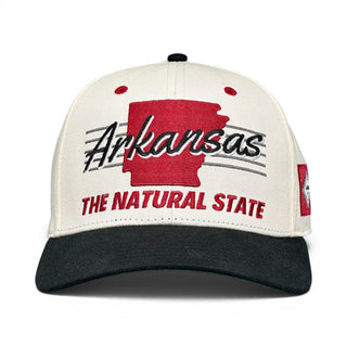 Arkansas Snapback - The Daly (Cream/Black) - Shells Vintage Hat Co.
