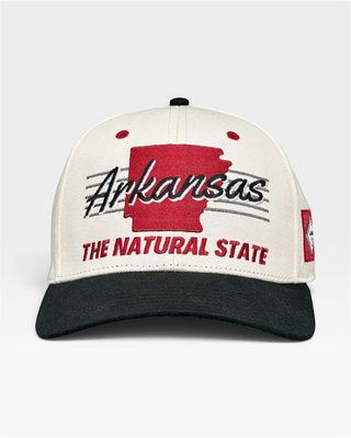 Arkansas Snapback - The Daly (Cream/Black) - Shells Vintage Hat Co.