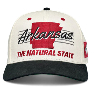 Arkansas Snapback - The Daly (Cream/Black) - Shells Vintage Hat Co.