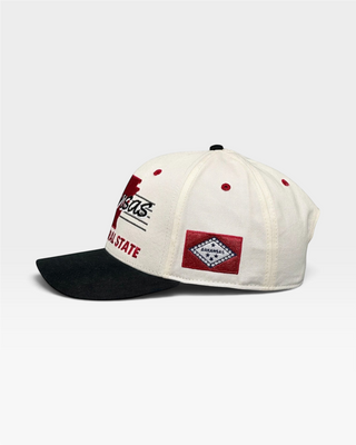Arkansas Snapback - The Daly (Cream/Black) - Shells Vintage Hat Co.