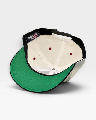 Arkansas Snapback - The Daly (Cream/Black) - Shells Vintage Hat Co.