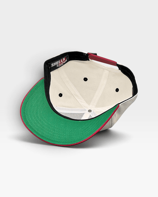 Arkansas Snapback - The Daly (Cream/Red) - Shells Vintage Hat Co.