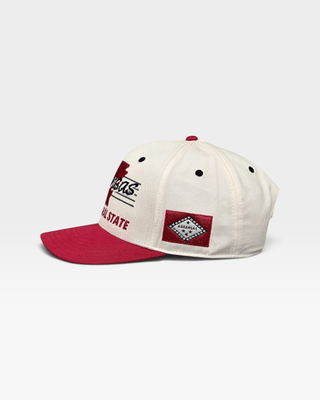 Arkansas Snapback - The Daly (Cream/Red) - Shells Vintage Hat Co.